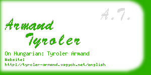 armand tyroler business card